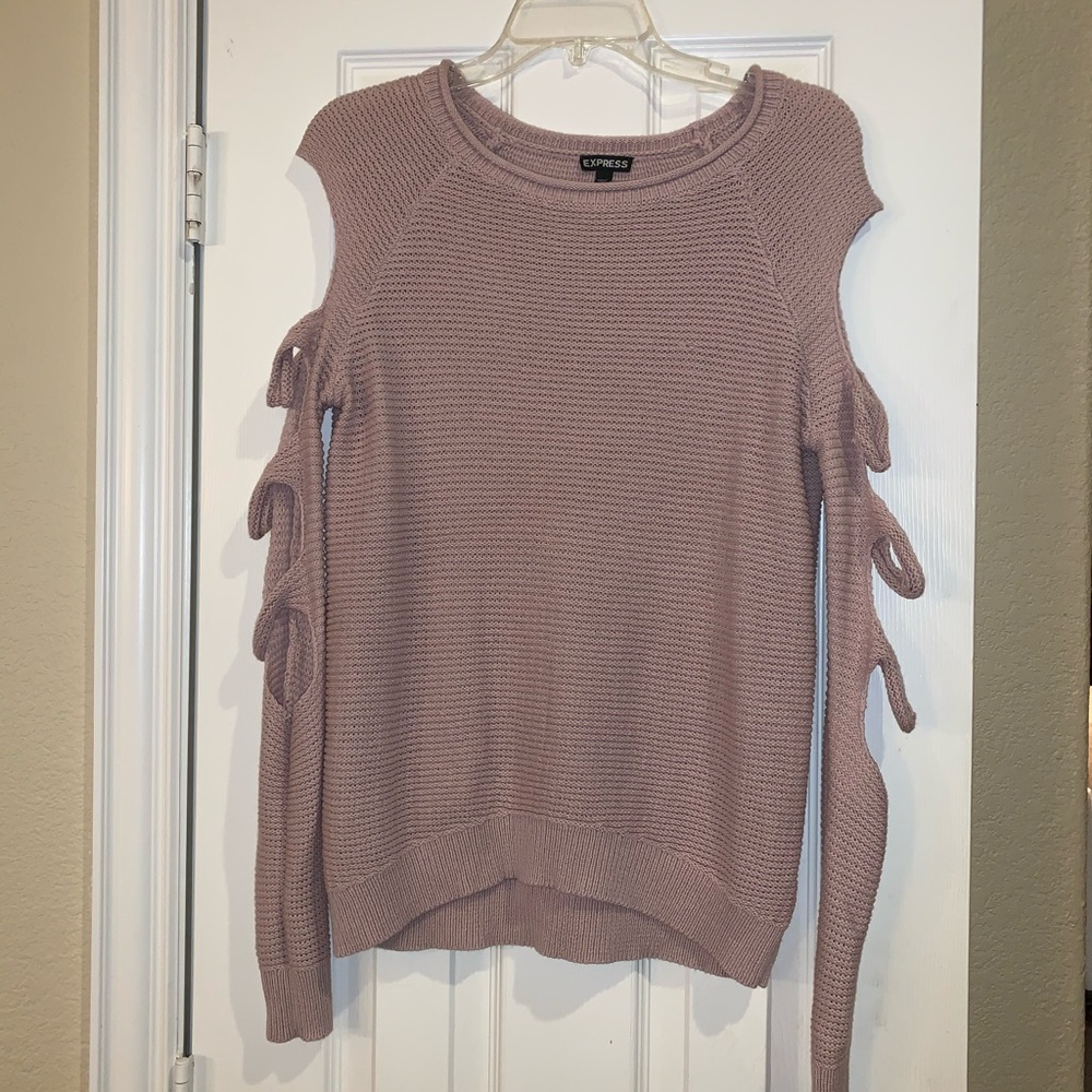 Cutout Sleeve Express Sweater